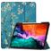 Mobigear Tri-Fold Gel iPad Pro 12,9 tum (2021) TPU / Konstläder Plånboksfodral + Pennhållare - Almond Blossoms