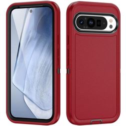 Mobigear Rugged Google Pixel 9 Pro Funda Plástico rígido Carcasa Antigolpes - Rojo