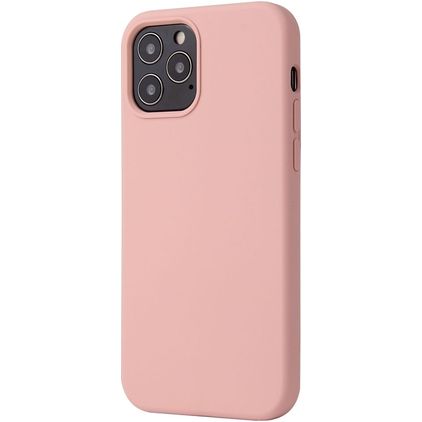 Mobigear Rubber Touch iPhone 12 Silikone Bagsidecover - Lyserød