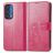 Mobigear Clover Motorola Edge (2021) Wallet case - Magenta