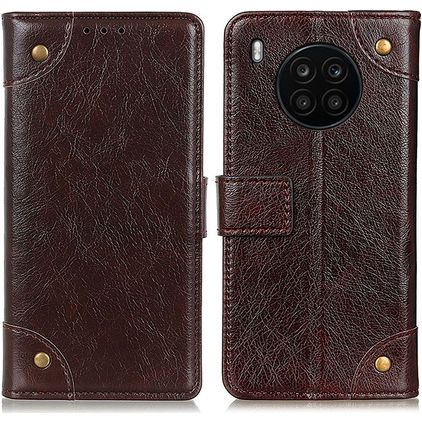 Mobigear Ranch HONOR 50 Lite Lompakkokotelo + Setelitasku - Ruskea