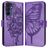 Mobigear Butterfly Samsung Galaxy A16 Wallet case - Purple