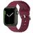 Mobigear Bumpy Silikoni Apple Watch Ranneke Solki - 42/41/40/38 mm - Viininpunainen