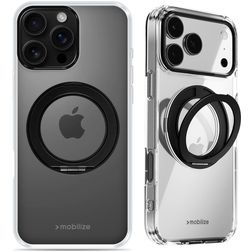 Mobilize 360 Rotating Ring iPhone 16 Pro Max MagSafe Funda Plástico rígido Carcasa con anillo - Negro