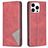 Mobigear Rhombus Slim iPhone 16 Pro Funda tipo libro - Rojo