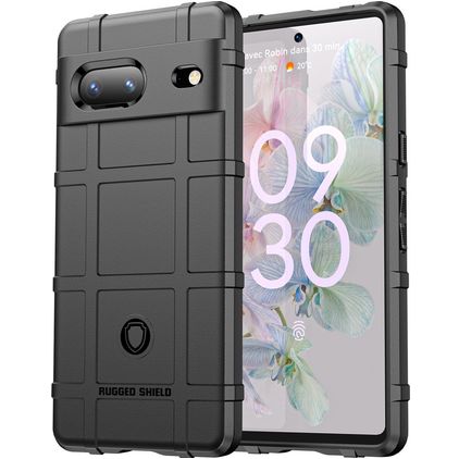 Mobigear Rugged Shield Google Pixel 7 TPU flexible Carcasa Antigolpes - Negro