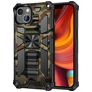 Mobigear Armor Stand iPhone 13 Hårdt Bagsidecover Stødsikkert med Stander - Grøn