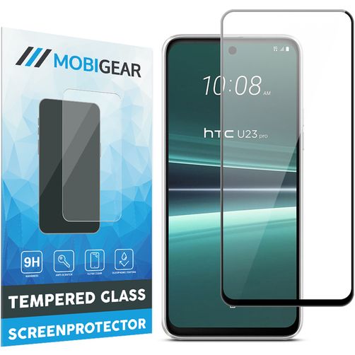 Mobigear Premium HTC U23 Pro Glas Skærmbeskytter - Case Friendly - Sort