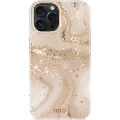 MIO iPhone 15 Pro Max MagSafe Hard Case Back cover - Gold Marble