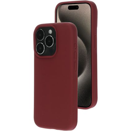 Mobiparts iPhone 15 Pro Silicona Carcasa - Plum Red