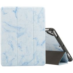 Mobigear Tri-Fold Marble iPad 6 (2018) Plånboksfodral + Pennhållare - Blå