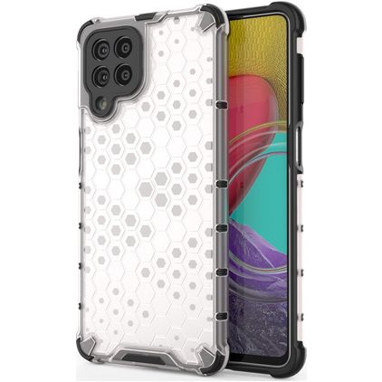 Mobigear Honeycomb Samsung Galaxy M53 Tvrdý plast Zadní kryt odolný proti nárazům - Bílá