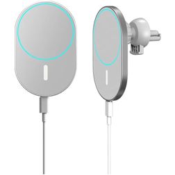 Mobigear Round MagSafe Držák do auta Mřížka ventilace Magnet Univerzální - Bílá
