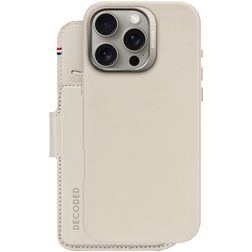 Decoded Detachable Wallet iPhone 16 Pro Max MagSafe Capa Pele genuína Capa livro 2 em 1 com capa traseira amovível Carteira - Clay