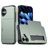 Mobigear Card iPhone 16 Funda Plástico rígido Carcasa Antigolpes con tarjetero - Verde