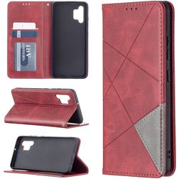 Mobigear Rhombus Slim Samsung Galaxy A32 4G Funda tipo libro - Rojo