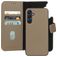Mobiparts Samsung Galaxy A25 Cover Vera pelle Cover a libro 2 in 1 con guscio estraibile a portafoglio - Tortora