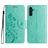 Mobigear Flowers Samsung Galaxy A56 Etui z klapką typu portfel - Zielony