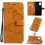 Mobigear Butterfly Samsung Galaxy A71 Wallet case - Cognac