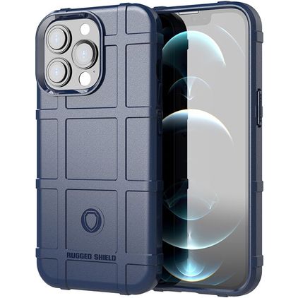 Mobigear Rugged Shield iPhone 13 Pro Max Flexible TPU Back cover Shockproof - Blue