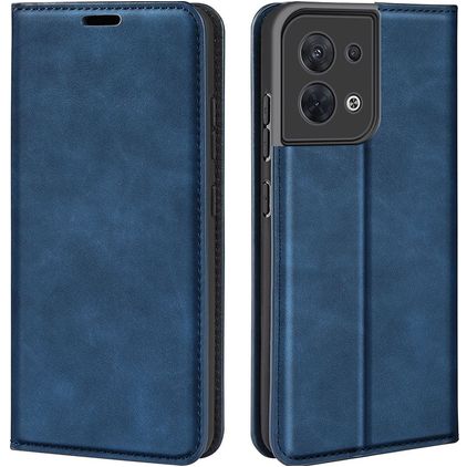 Mobigear Retro Slim OPPO Reno 8 5G Wallet case - Dark Blue