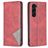 Mobigear Rhombus Slim Samsung Galaxy S25 Plus Cover a libro - Rosso