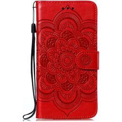 Mobigear Mandala Google Pixel 4a 5G Lompakkokotelo + Setelitasku - Punainen
