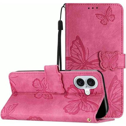 Mobigear Butterfly iPhone 17 Cover a libro portafoglio - Rosso