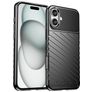 Mobigear Groove iPhone 16 Plus TPU flexível Capa traseira - Preto