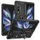 Mobigear Armor Ring Samsung Galaxy Z Fold 4 Plástico rígido Capa traseira Antichoque com anel - Preto