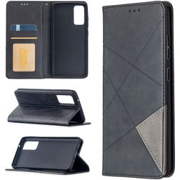 Mobigear Rhombus Slim Samsung Galaxy S20 FE Funda tipo libro - Negro