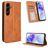 Mobigear Sensation Samsung Galaxy A35 Capa livro Carteira - Castanho