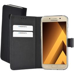 Mobiparts Premium Wallet Samsung Galaxy A3 (2017) Pungetui med Seddelrum - Sort