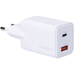 Cygnett Powerplus Dual USB / USB-C Charger Power Delivery 65W - White