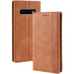 Mobigear Sensation Samsung Galaxy S10 Plus Wallet case - Cognac