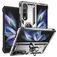 Mobigear Armor Ring Samsung Galaxy Z Fold 4 Plástico rígido Capa traseira Antichoque com anel - Prateado