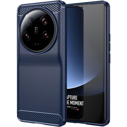 Mobigear Brushed Slim Xiaomi 13 Ultra TPU flexible Carcasa - Azul marino