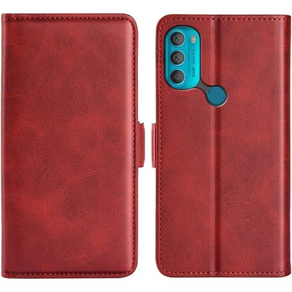 Mobigear Slim Magnet Motorola Moto G71 5G Wallet case - Red