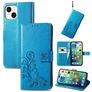 Mobigear Clover iPhone 15 Plus Cover a libro portafoglio - Blu