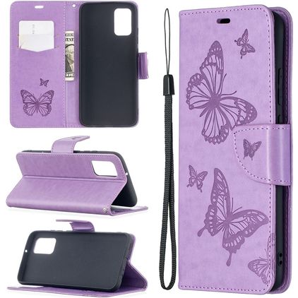 Mobigear Butterfly Samsung Galaxy A02s Capa livro Carteira - Roxo