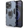 Mobigear Armor Ring iPhone 13 Pro Tvrdý plast Zadní kryt odolný proti nárazům s prstýnkem - Modrá