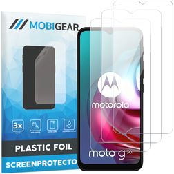 Mobigear Motorola Moto G30 Protector de pantalla Film - Compatible con fundas (pack de 3)