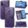 Mobigear Butterfly Sony Xperia 10 III Cover a libro portafoglio - Viola