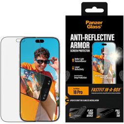 PanzerGlass Anti-reflective Armor iPhone 18 Pro Cristal templado Protector de pantalla Antirreflejos - Compatible con fundas + Marco de instalación