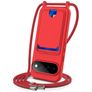 Mobigear Lanyard Card Google Pixel 11 Pro XL Silicone Case with lanyard and Card Holder - Red
