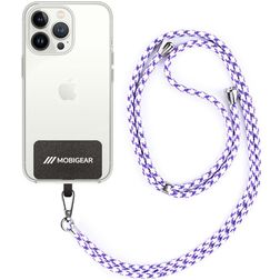 Mobigear Lanyard Cordino per cellulare universale regolabile - Viola / Bianco