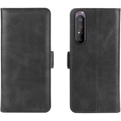 Mobigear Slim Magnet Sony Xperia 1 II Cover a libro portafoglio - Nero