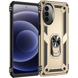 Mobigear Armor Ring Motorola Moto G52 Plástico rígido Capa traseira Antichoque com anel - Dourado