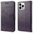 Mobigear Flowers iPhone 14 Pro Max Cover a libro portafoglio - Viola