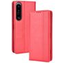 Mobigear Sensation Sony Xperia 1 IV Pungetui med Seddelrum - Rød